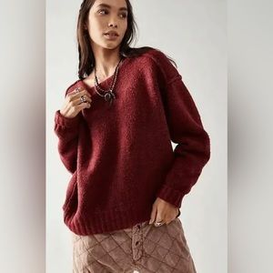 Just in!▪️Free People Eastwood Tunic Sweater in Rhubarb Heather